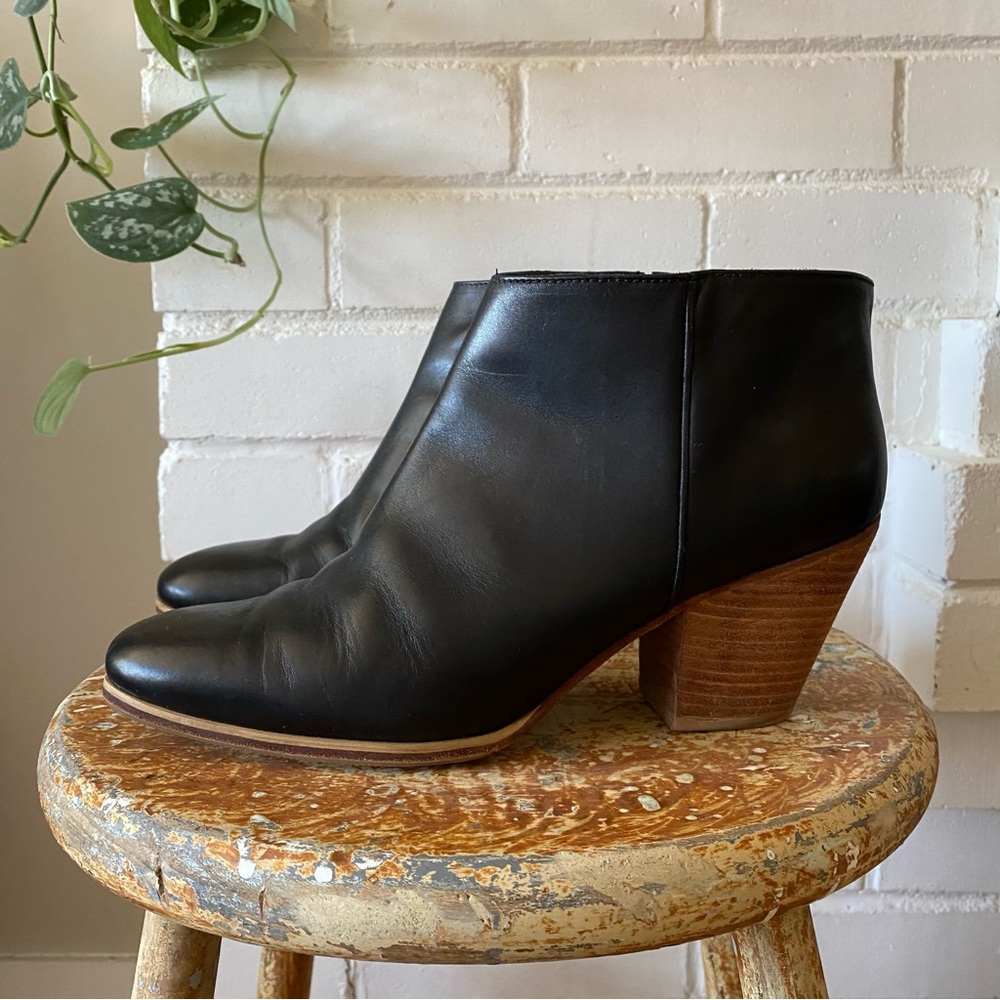 Rachel Comey Mars Black Leather Ankle Boots size 10